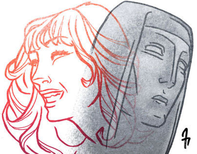 Neil Gaiman "Feminine Endings" illustration