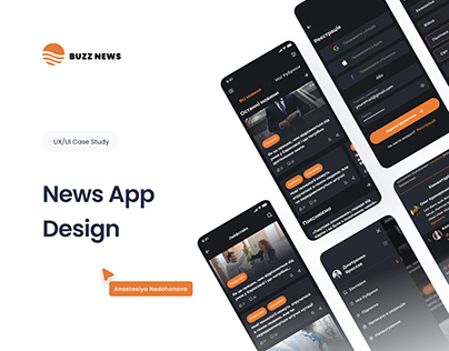 Buzz News App Design - Ux/Ui Case Study