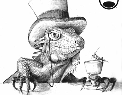 Fox and Iguana Bar/Restaurant illustrations and designs