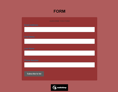 mailchimp form