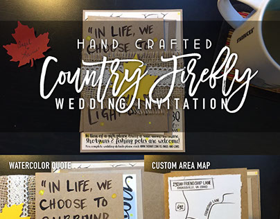 Country Firefly Wedding Invitations