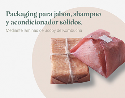 Packaging sustentable con láminas de Scooby de Kombucha