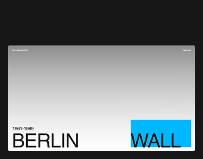 CENTURY:BERLIN WALL | UI Concept | Landing page