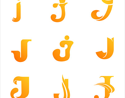 J letter marl logo design