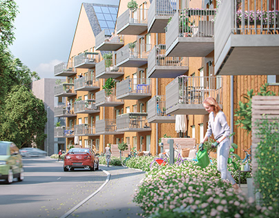 Multifamily Housing Project in Sweden, Uppsala. 2019.