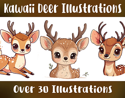 Kawaii Deer Illustration