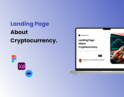 Landing page about cryptocurrency.