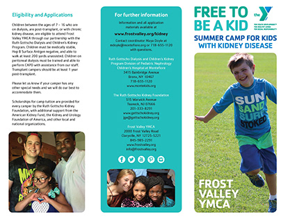 Frost Valley YMCA Kidney Camp Brochure