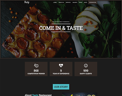 Tasty - Responsive Restaurant & Cafe Landing Page