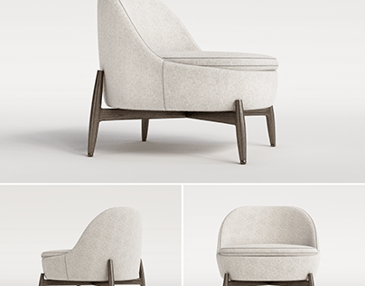 Modeling Armchair and Sofa "Sendai" by Minotti