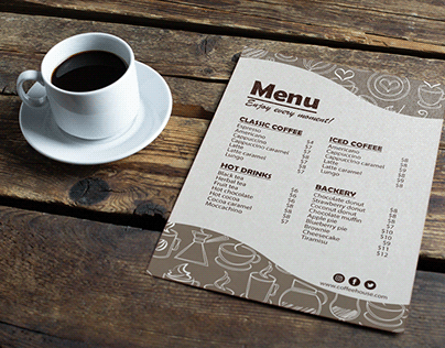 Project thumbnail - Cafe menu