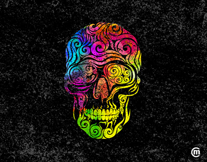 Swirly Skull (color)