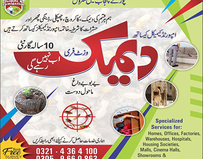 Pest Control Services Deemak Control in Lahore