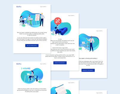 Landing Page and Emails Illustrations