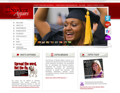 UGA - Student Affairs Website