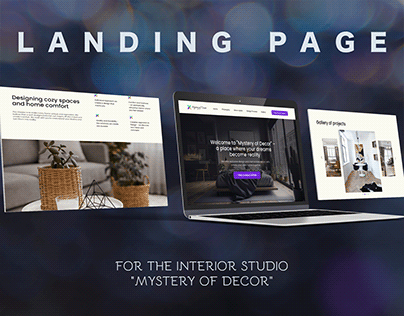 Landing page for interior studio "Mystery of Decor"