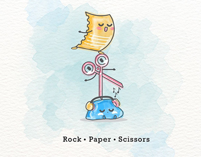 Rock . Paper . Scissor- Logo Design