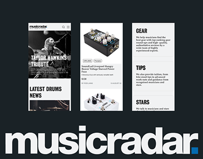 Musicradar – news website redesign concept