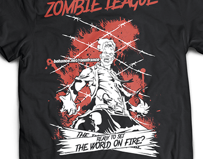 Zombie League Theme Shirt Design