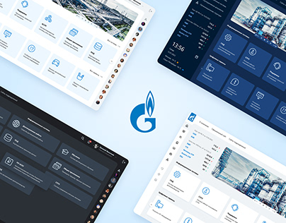 Gazprom corporate portal UI concept