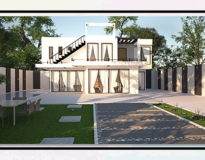 3D Modern Luxury House Exterior
