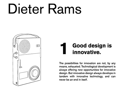 Dieter Rams' 10 Principles of Good Design