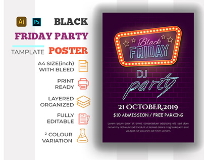 Black Friday party poster