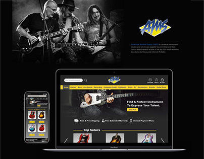 American Musical Supply Website Redesign - UX design