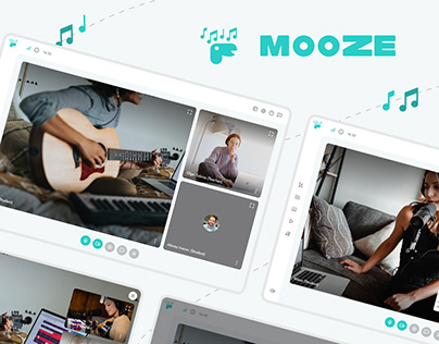 Mooze app UX/UI – Videochat for online music classes