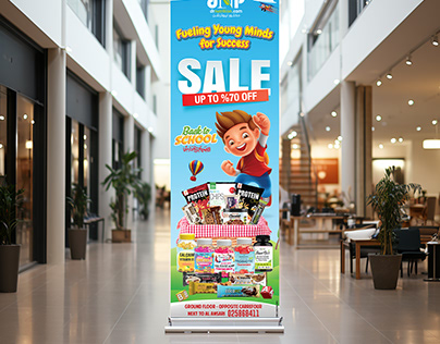 Back to school banner for vitamins and snacks