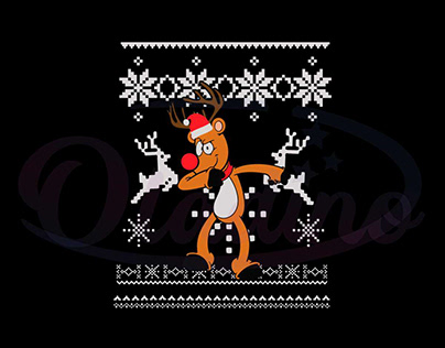 Dabbing Reindeer Ugly Christmas Sweater