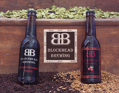Blockhead Brewing Package Branding - Class Assignment
