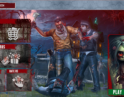 zombie game ui