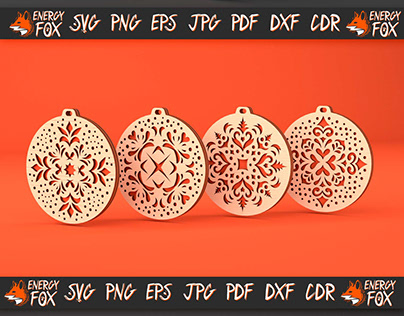 Christmas snowflakes ornaments for laser cut 3