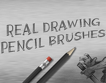 Real Drawing Pencil Brushes for Photoshop