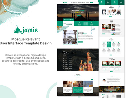 Mosque Relevant User Interface Template Design