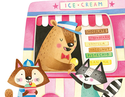 Ice cream van - Illustration