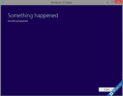Something happened nâng cấp lên Windows 10