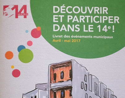 Illustrations for a municipal leaflet of Paris 14events