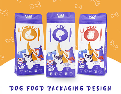 Dog food packaging concept design/illustration