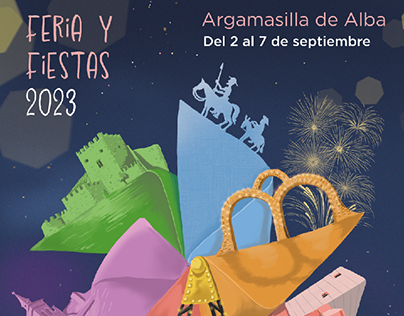 Cartel anunciador feria 2023 de Argamasilla de Alba
