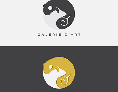 Galerie d'art art course logo design