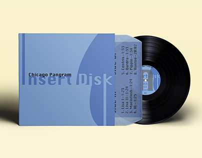 Chicago Pangram: Insert Disk - Vinyl Cover Design