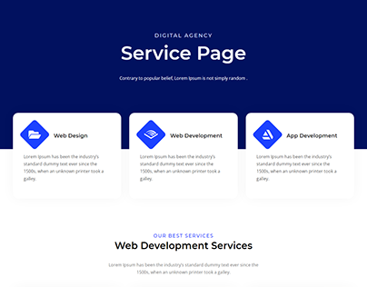 Business Service Landing Page