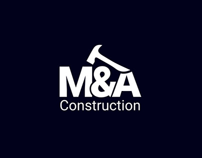 Construction Logo With Letter M&A.