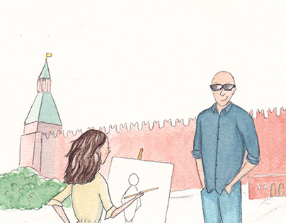 Project thumbnail - Watercolor postcard / Kremlin