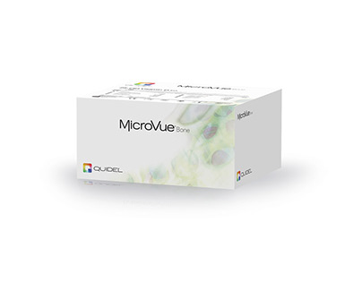Brand for MicroVue, a bone density test.