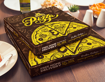 Yummy Sip N Bites - Pizza Box Design