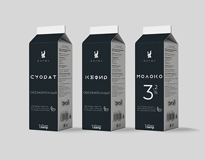 Дизайн упаковки для молочной продукции.