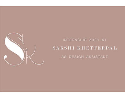 Internship at Sakshi Khetterpal